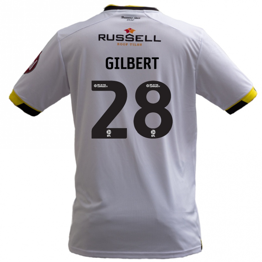 Kids Football Cameron Gilbert #28 White Away Jersey 2024/25 T-Shirt