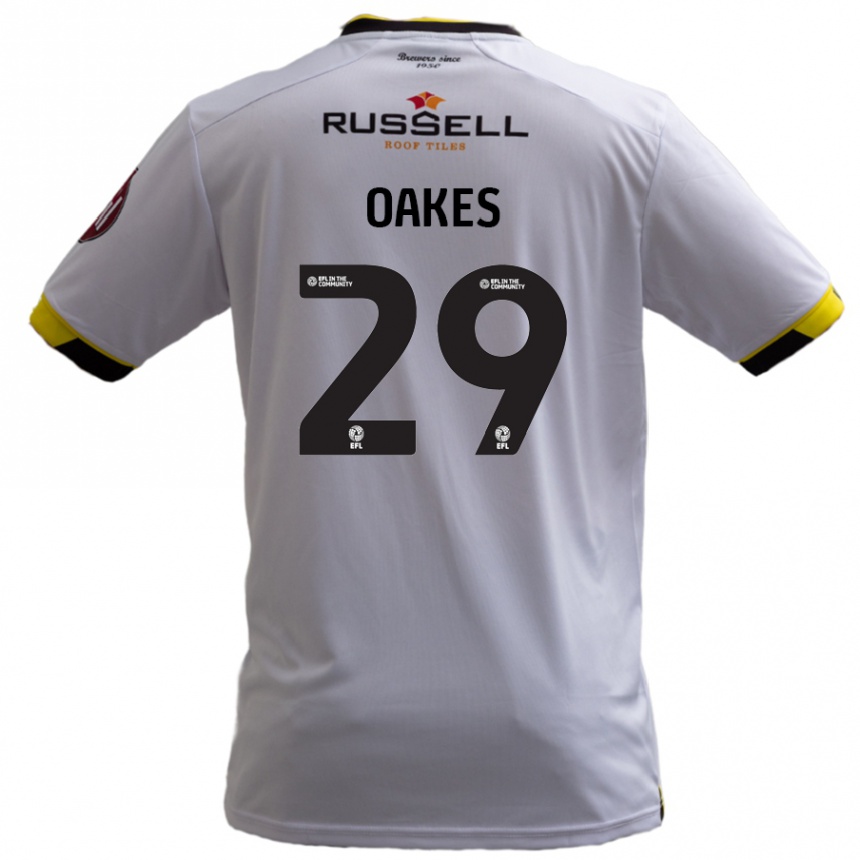 Kids Football Toby Oakes #29 White Away Jersey 2024/25 T-Shirt