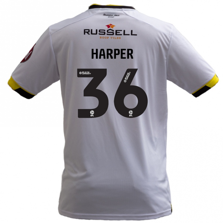 Kids Football Rekeem Harper #36 White Away Jersey 2024/25 T-Shirt