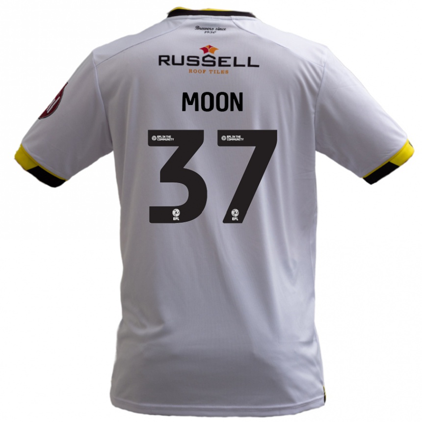 Kids Football Jasper Moon #37 White Away Jersey 2024/25 T-Shirt