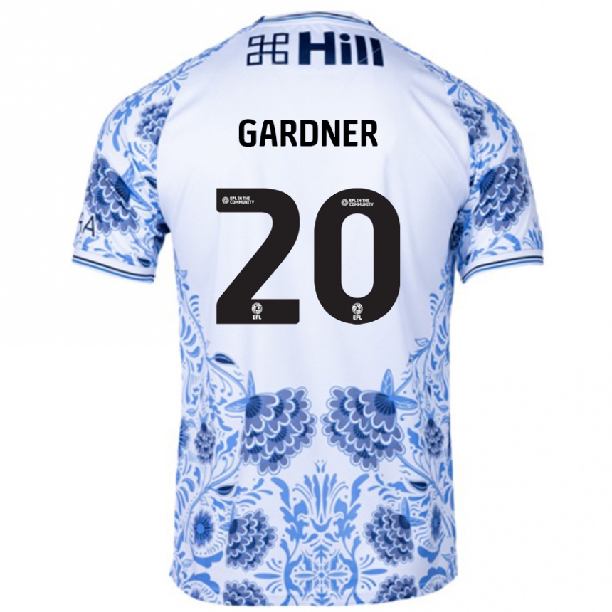 Kids Football Gary Gardner #20 White Blue Away Jersey 2024/25 T-Shirt