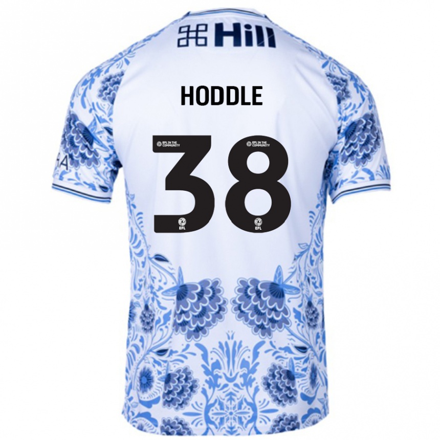 Kids Football George Hoddle #38 White Blue Away Jersey 2024/25 T-Shirt