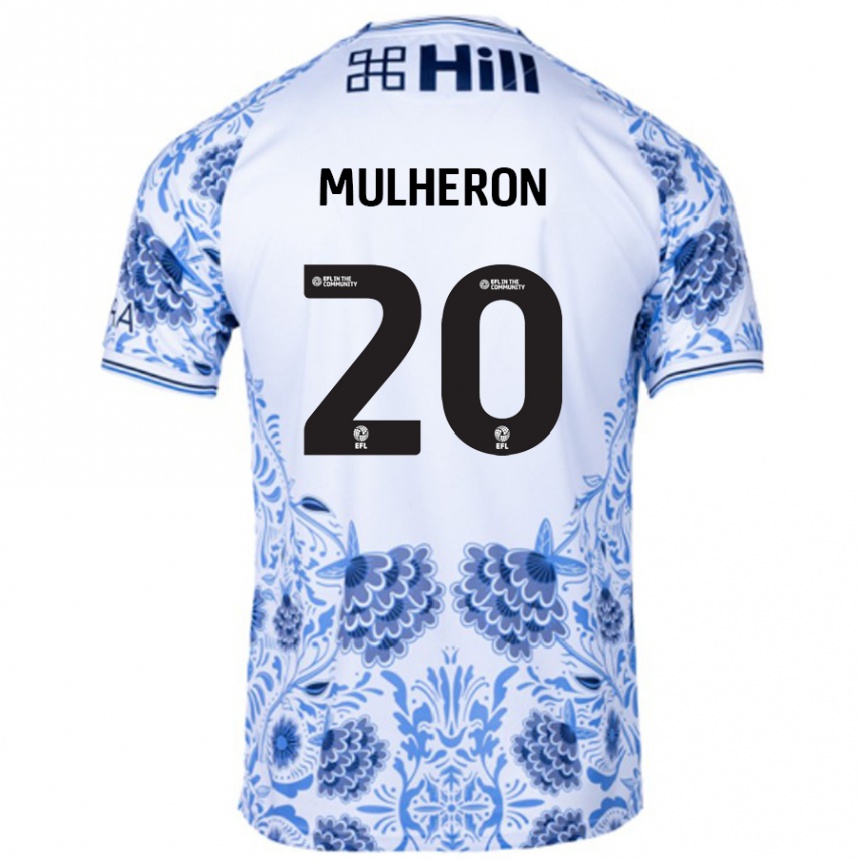 Kids Football Bronwyn Mulheron #20 White Blue Away Jersey 2024/25 T-Shirt