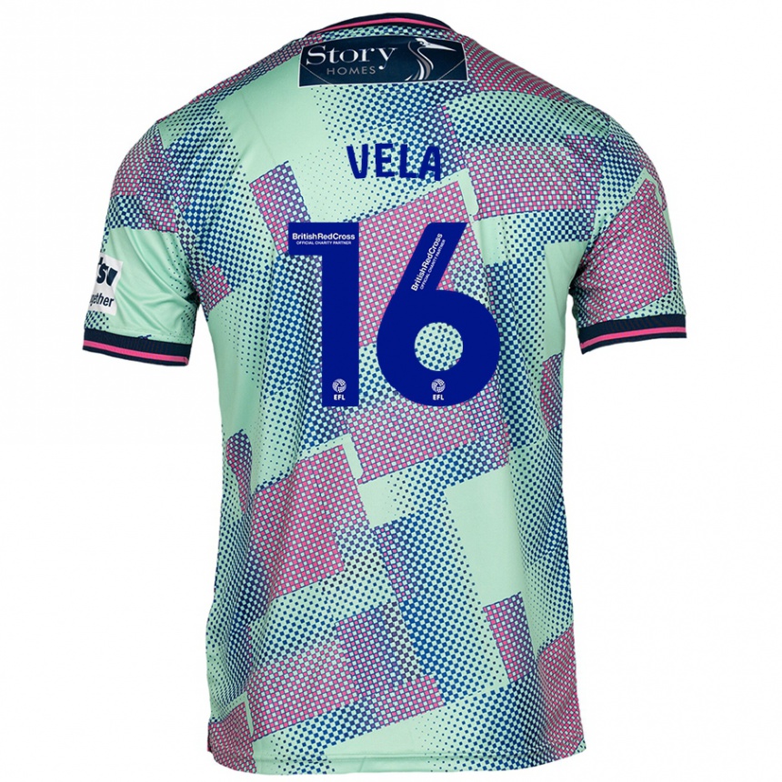 Kids Football Josh Vela #16 Green Away Jersey 2024/25 T-Shirt