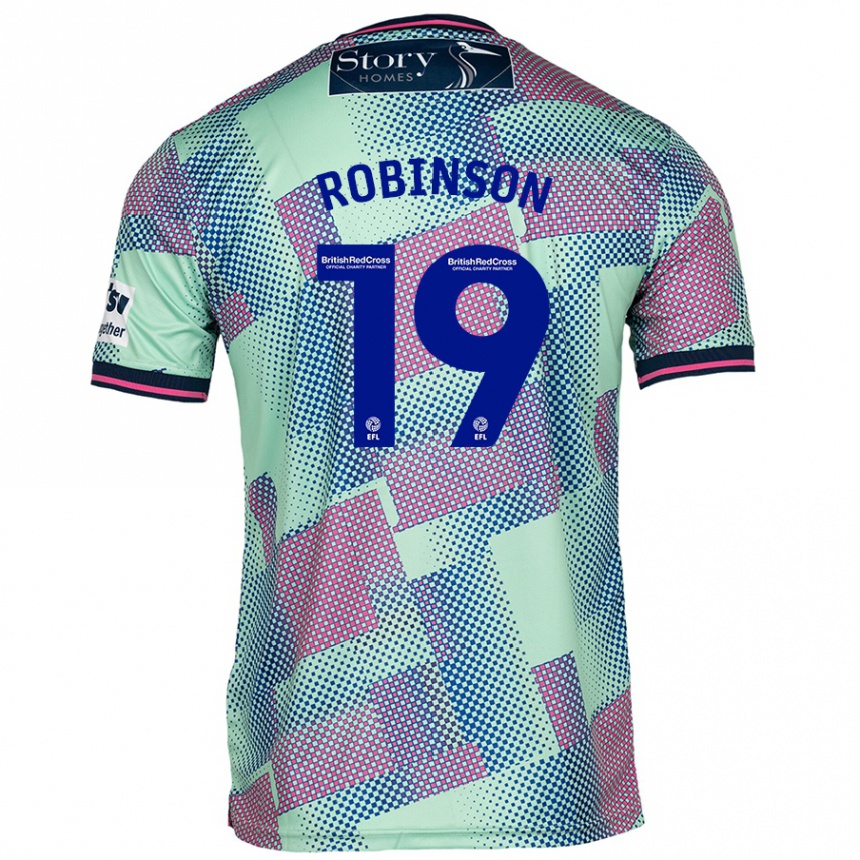 Kids Football Jack Robinson #19 Green Away Jersey 2024/25 T-Shirt