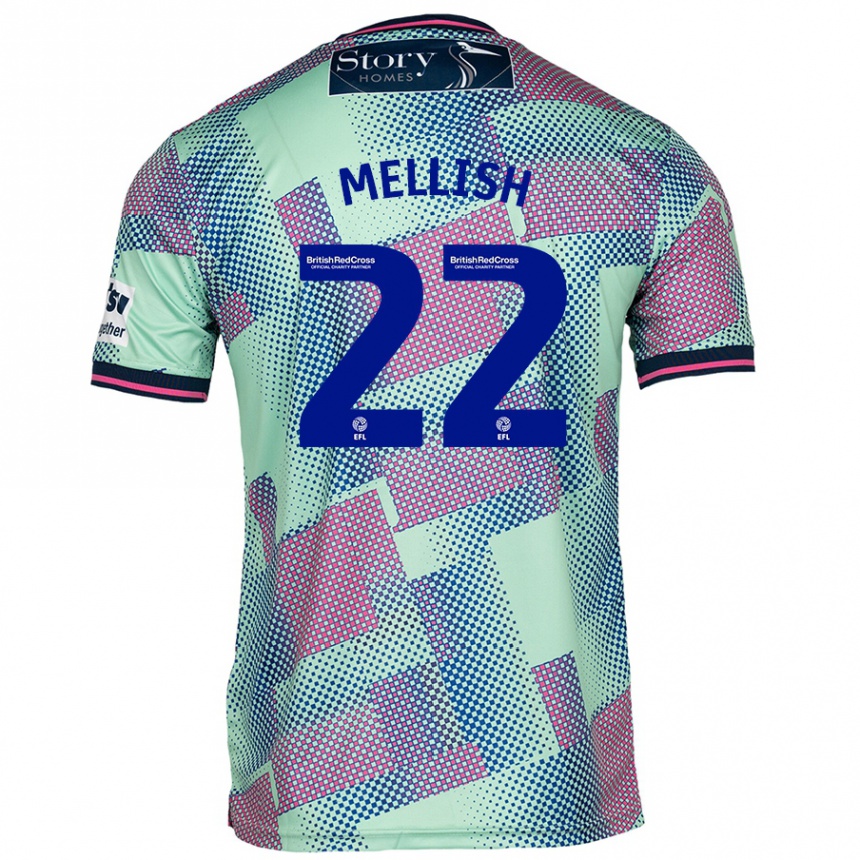 Kids Football Jon Mellish #22 Green Away Jersey 2024/25 T-Shirt