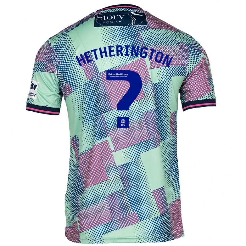 Kids Football Sam Hetherington #0 Green Away Jersey 2024/25 T-Shirt