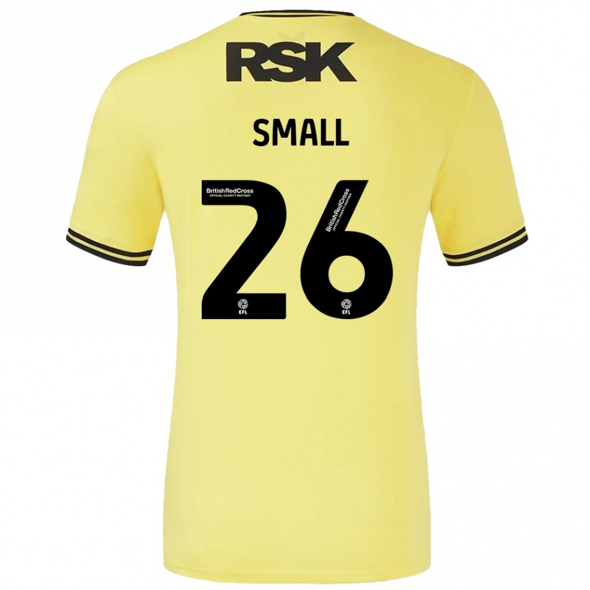 Kids Football Thierry Small #26 Yellow Black Away Jersey 2024/25 T-Shirt