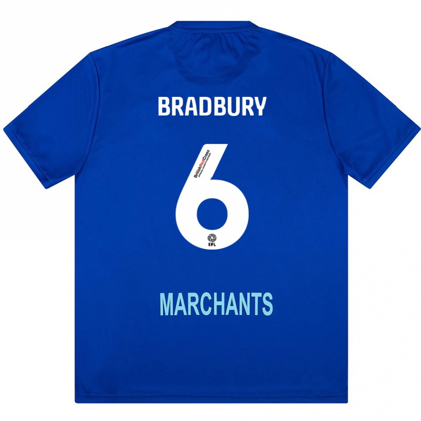 Kids Football Tom Bradbury #6 Green Away Jersey 2024/25 T-Shirt