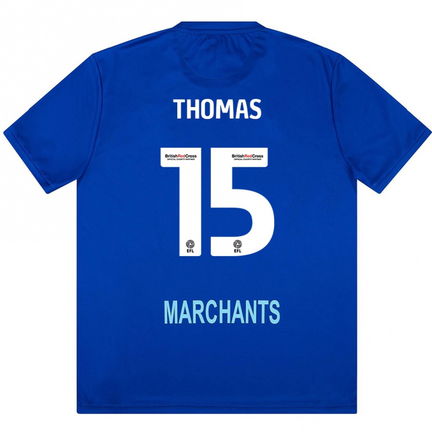 Kids Football Jordan Thomas #15 Green Away Jersey 2024/25 T-Shirt