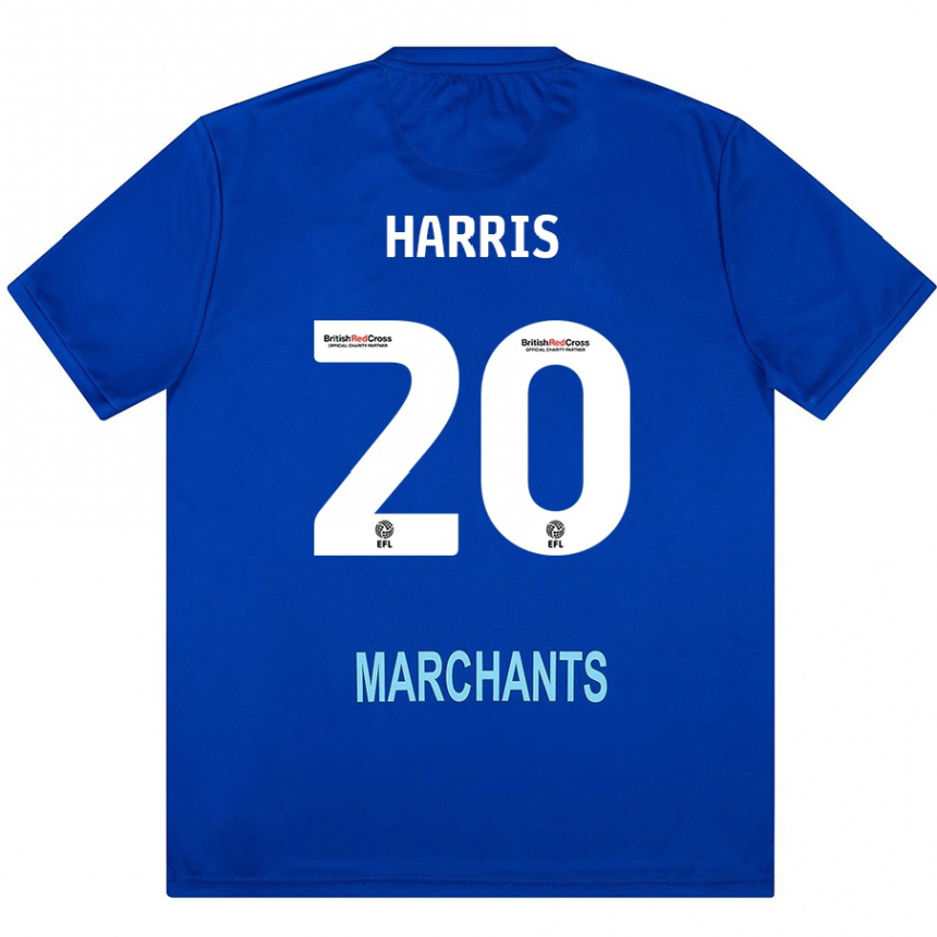 Kids Football Max Harris #20 Green Away Jersey 2024/25 T-Shirt