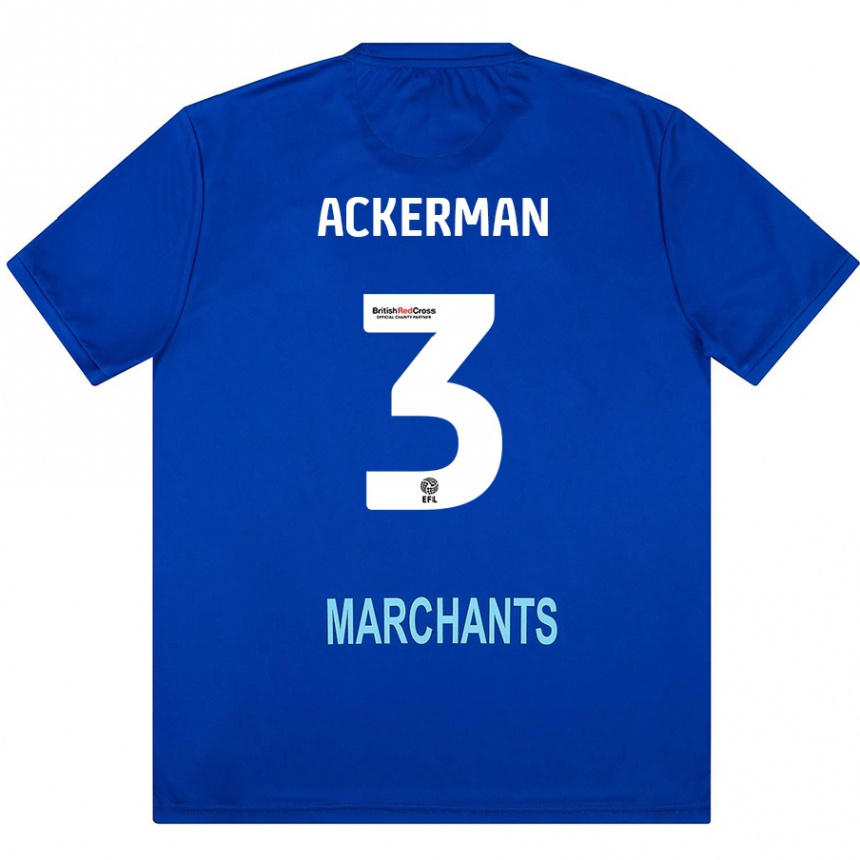 Kids Football Daisy Ackerman #3 Green Away Jersey 2024/25 T-Shirt