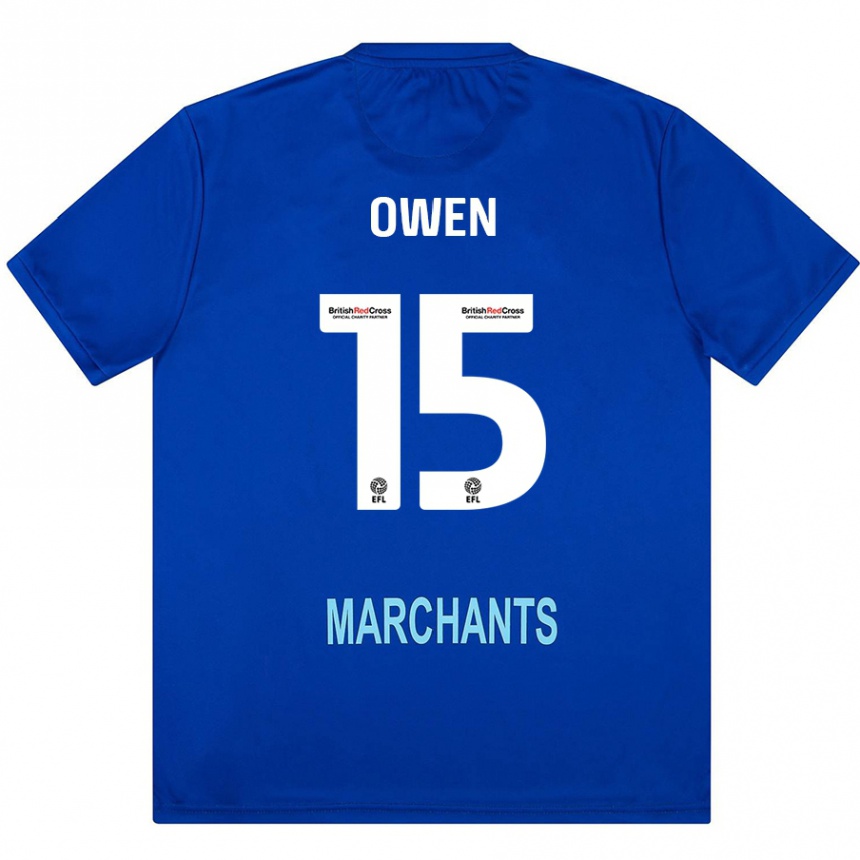 Kids Football Emily Owen #15 Green Away Jersey 2024/25 T-Shirt