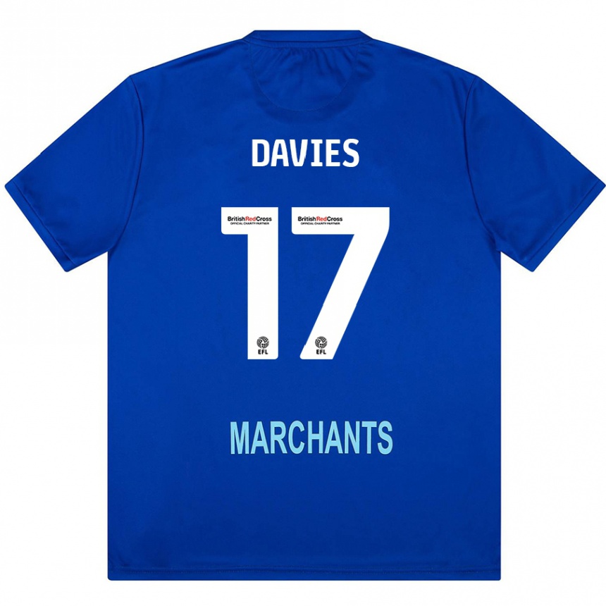 Kids Football Annabel Davies #17 Green Away Jersey 2024/25 T-Shirt