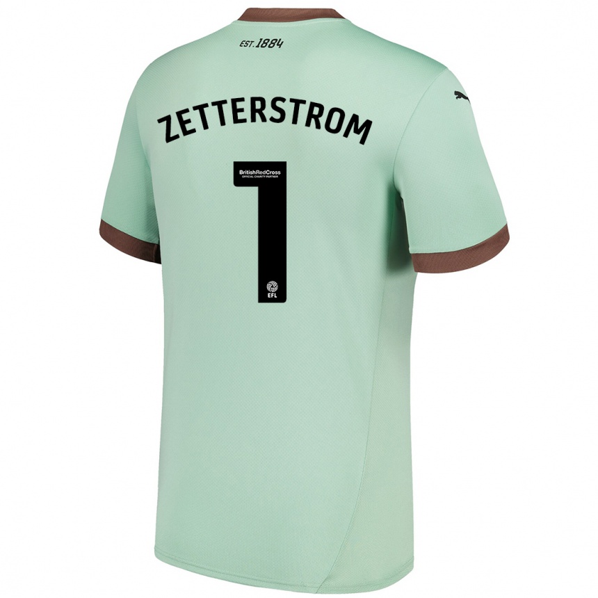 Kids Football Jacob Widell Zetterström #1 Pale Green Away Jersey 2024/25 T-Shirt