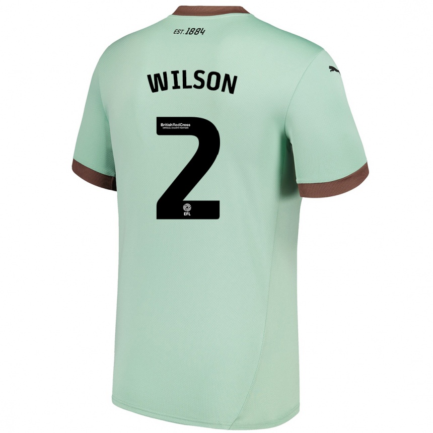 Kids Football Kane Wilson #2 Pale Green Away Jersey 2024/25 T-Shirt