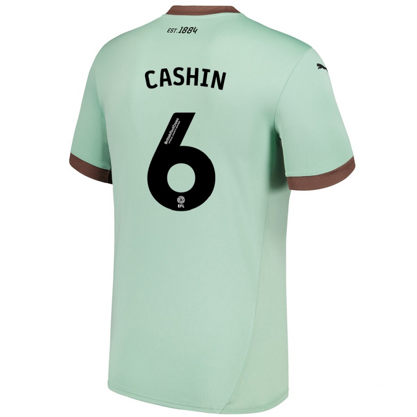 Kids Football Eiran Cashin #6 Pale Green Away Jersey 2024/25 T-Shirt