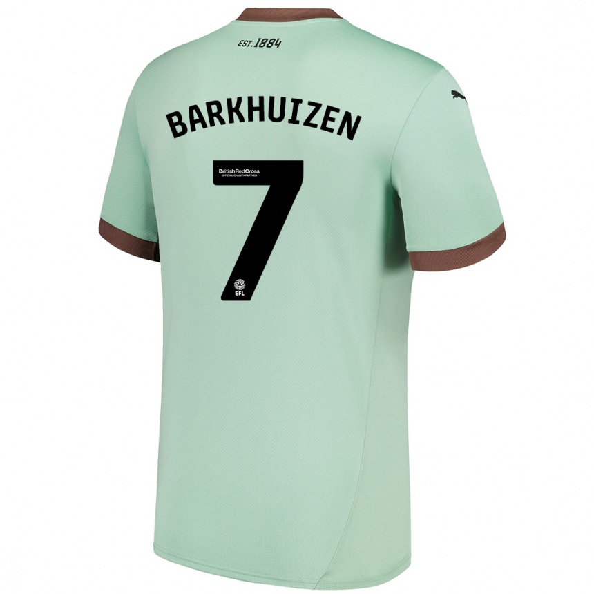 Kids Football Tom Barkhuizen #7 Pale Green Away Jersey 2024/25 T-Shirt