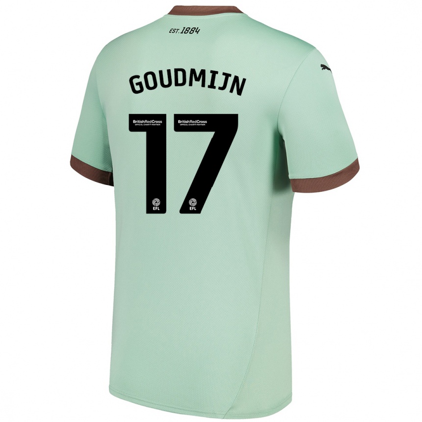 Kids Football Kenzo Goudmijn #17 Pale Green Away Jersey 2024/25 T-Shirt