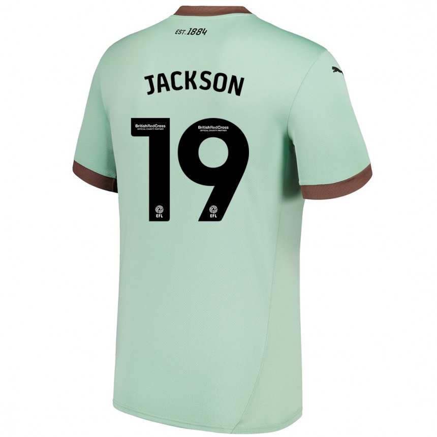 Kids Football Kayden Jackson #19 Pale Green Away Jersey 2024/25 T-Shirt