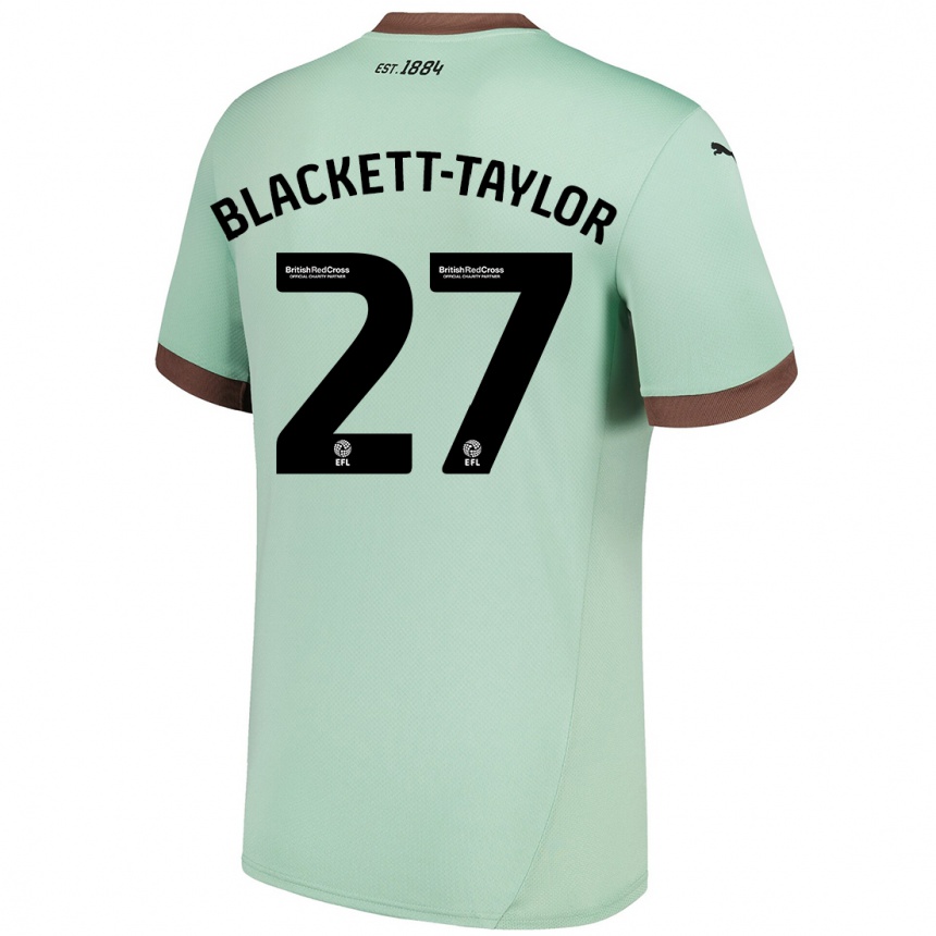 Kids Football Corey Blackett-Taylor #27 Pale Green Away Jersey 2024/25 T-Shirt