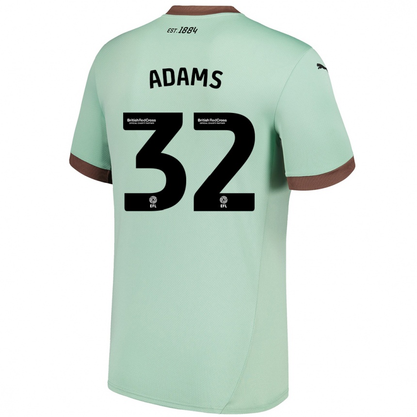 Kids Football Ebou Adams #32 Pale Green Away Jersey 2024/25 T-Shirt