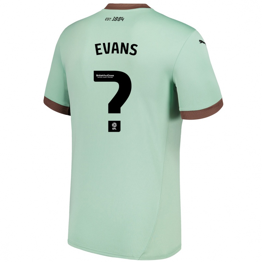 Kids Football Harry Evans #0 Pale Green Away Jersey 2024/25 T-Shirt