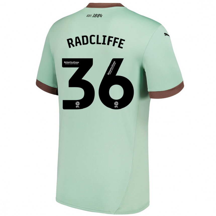 Kids Football Ben Radcliffe #36 Pale Green Away Jersey 2024/25 T-Shirt