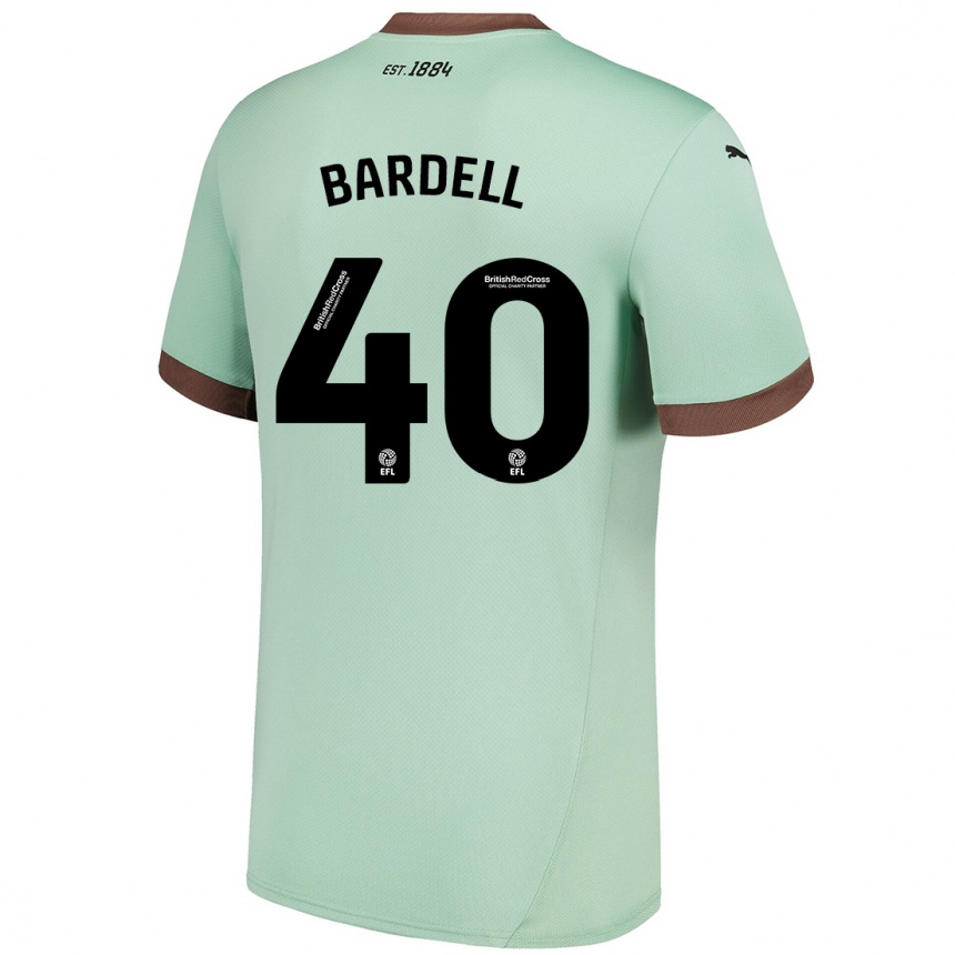 Kids Football Max Bardell #40 Pale Green Away Jersey 2024/25 T-Shirt