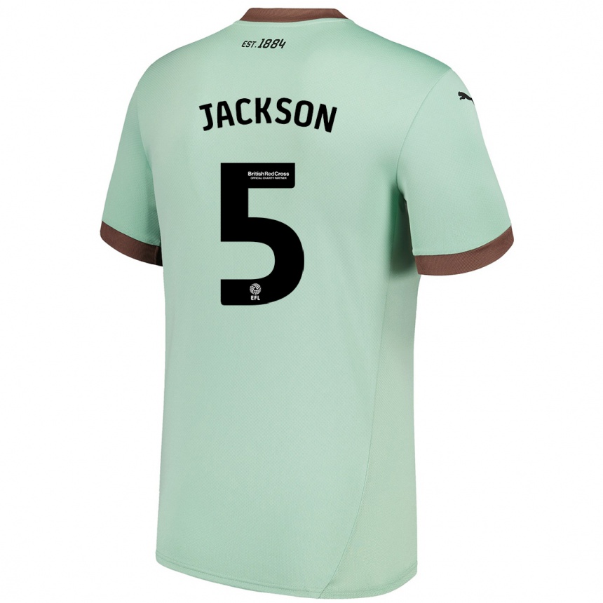 Kids Football Sarah Jackson #5 Pale Green Away Jersey 2024/25 T-Shirt