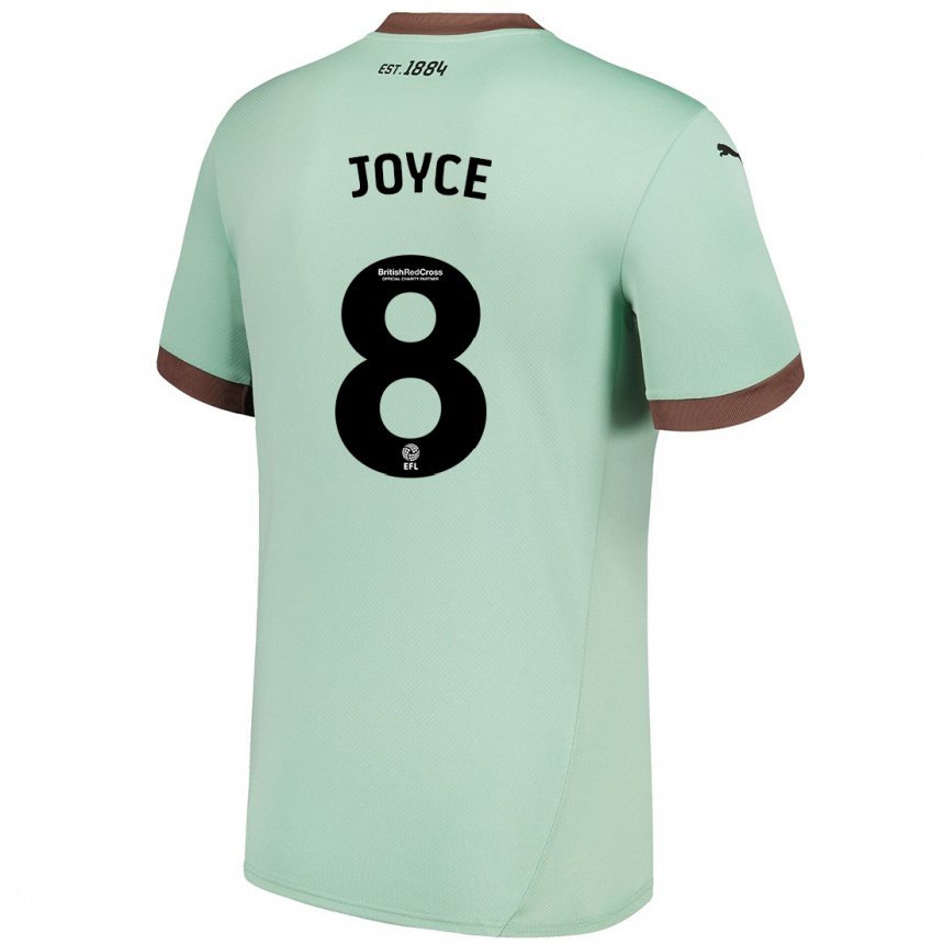 Kids Football Emily Joyce #8 Pale Green Away Jersey 2024/25 T-Shirt