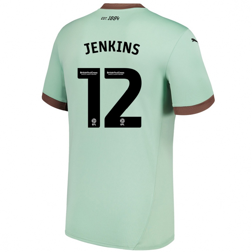 Kids Football Camille Jenkins #12 Pale Green Away Jersey 2024/25 T-Shirt