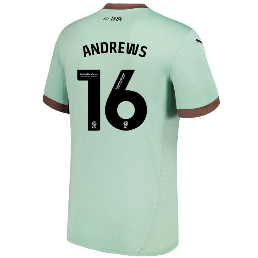 Kids Football Marli Rhodes-Andrews #16 Pale Green Away Jersey 2024/25 T-Shirt