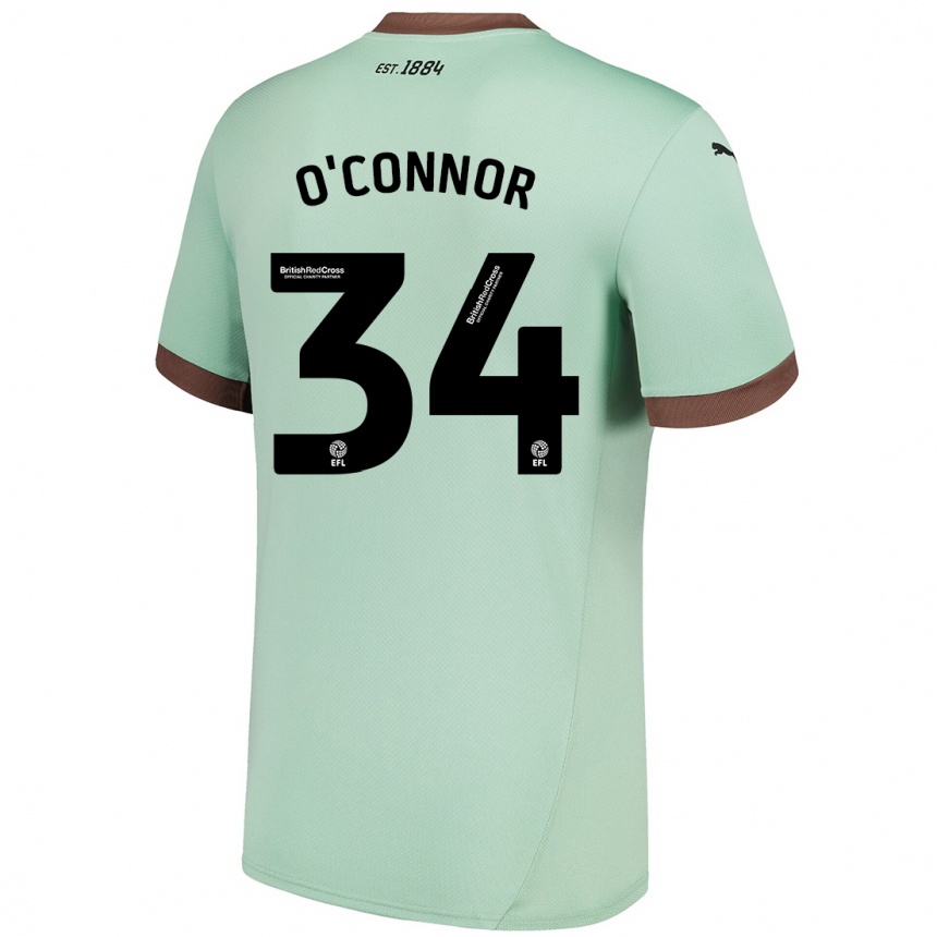 Kids Football Dolcie O'connor #34 Pale Green Away Jersey 2024/25 T-Shirt