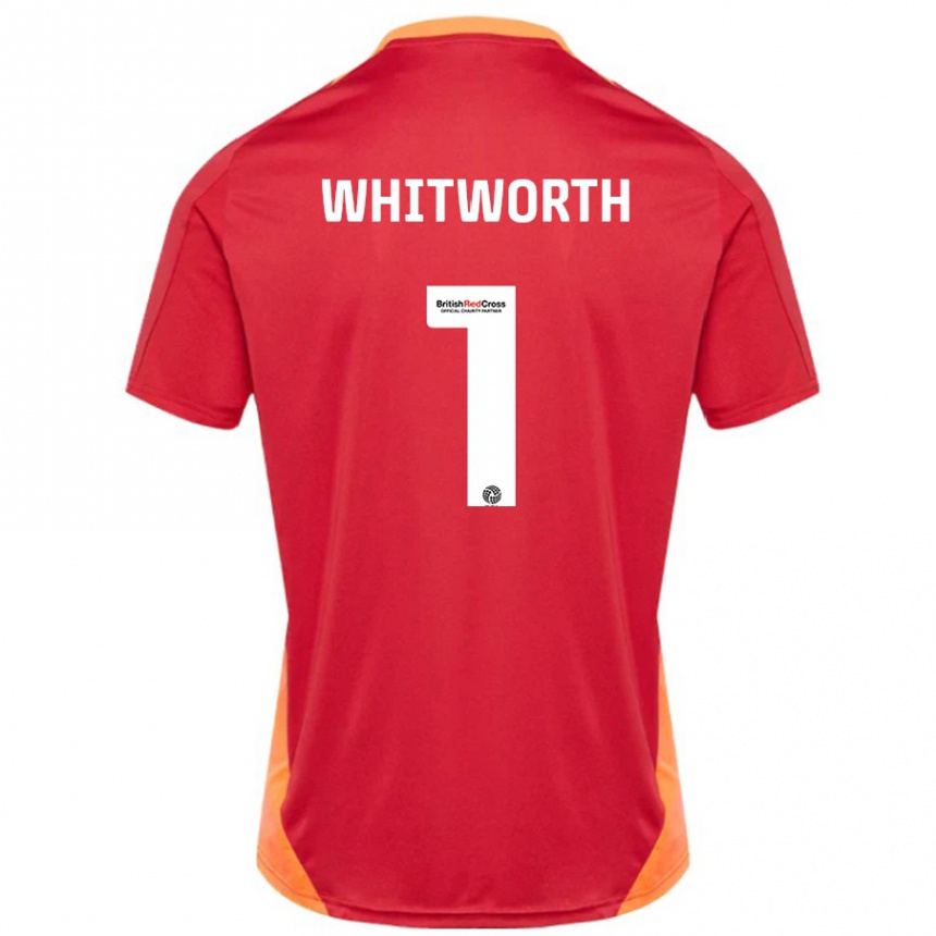 Kids Football Joe Whitworth #1 Blue Off White Away Jersey 2024/25 T-Shirt