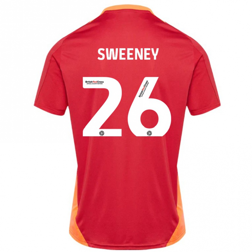 Kids Football Pierce Sweeney #26 Blue Off White Away Jersey 2024/25 T-Shirt