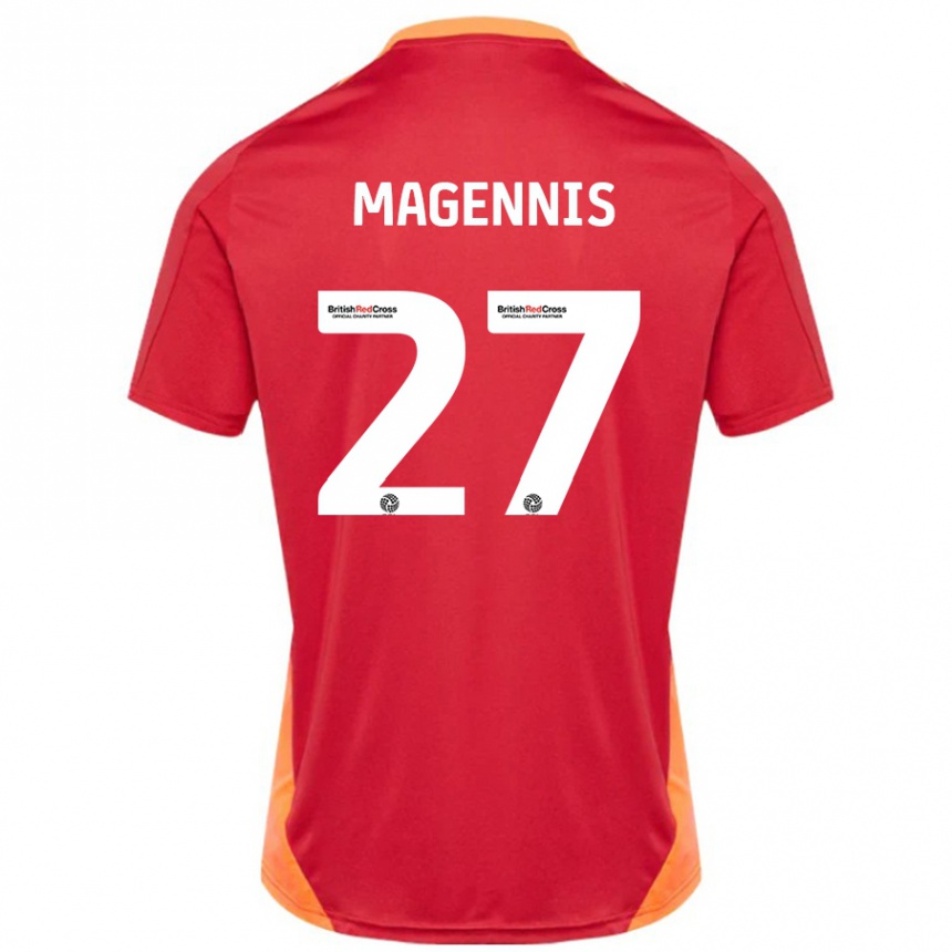 Kids Football Josh Magennis #27 Blue Off White Away Jersey 2024/25 T-Shirt