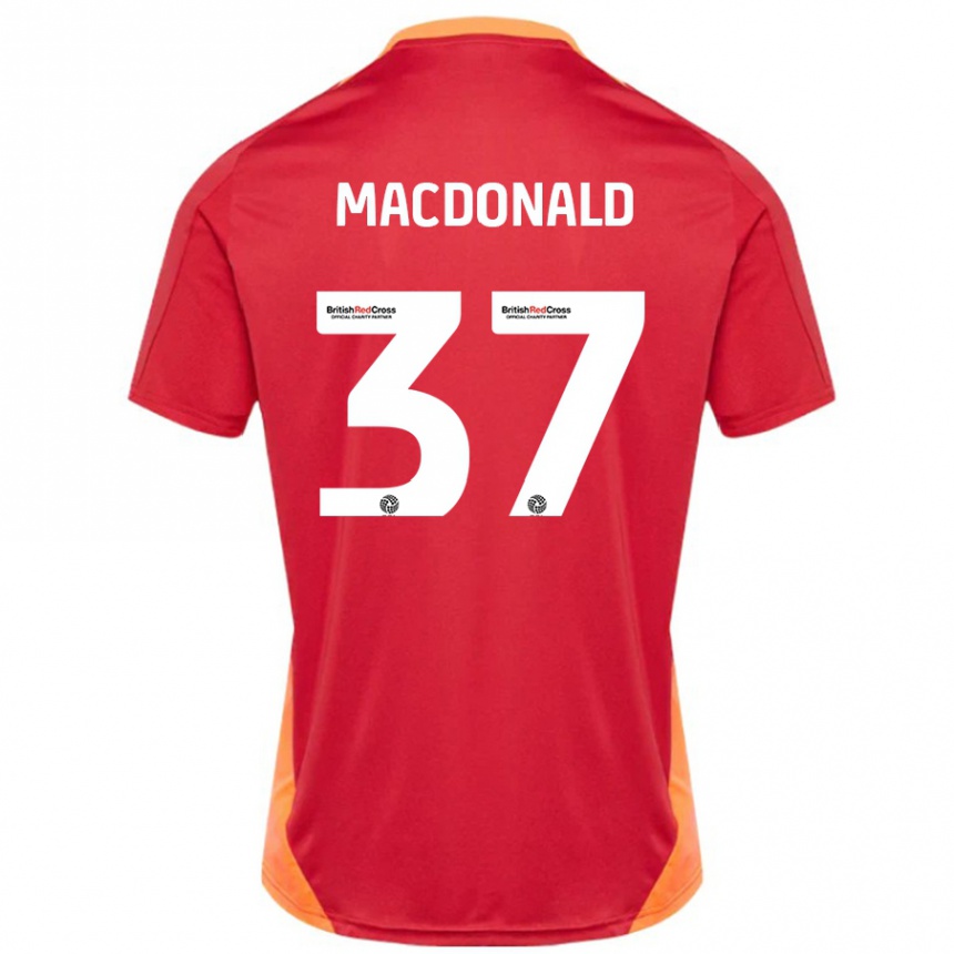 Kids Football Shaun Macdonald #37 Blue Off White Away Jersey 2024/25 T-Shirt