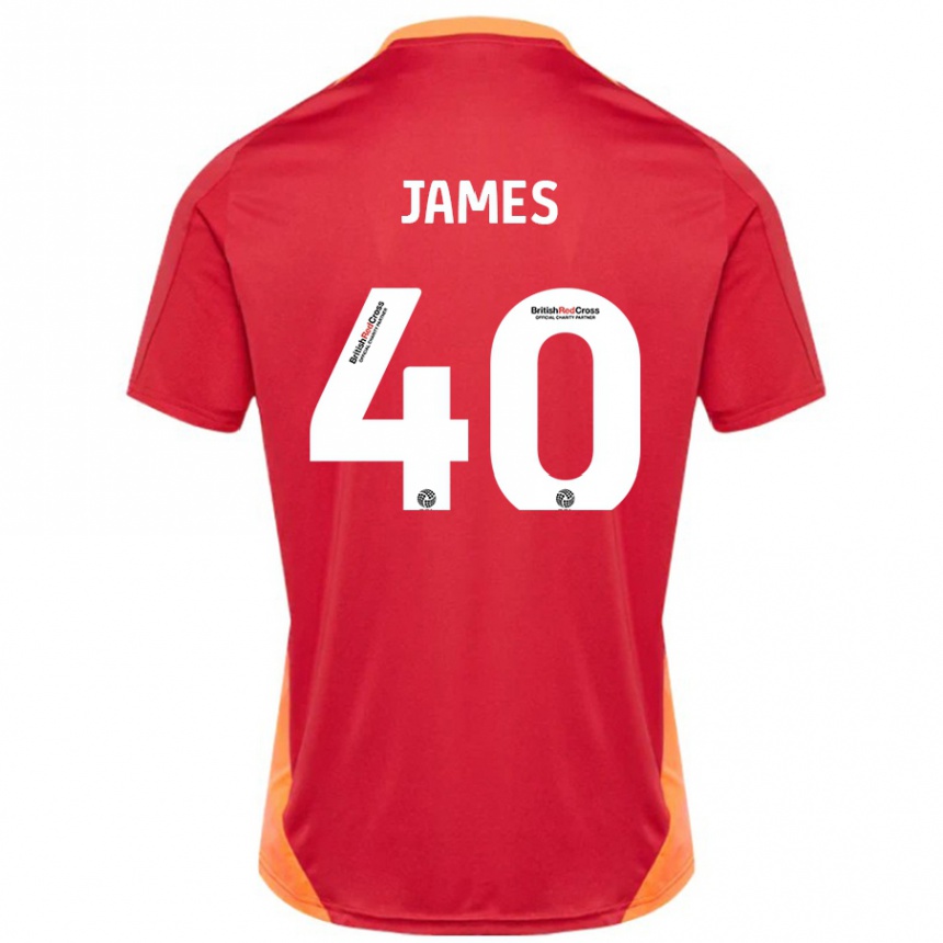 Kids Football Ed James #40 Blue Off White Away Jersey 2024/25 T-Shirt