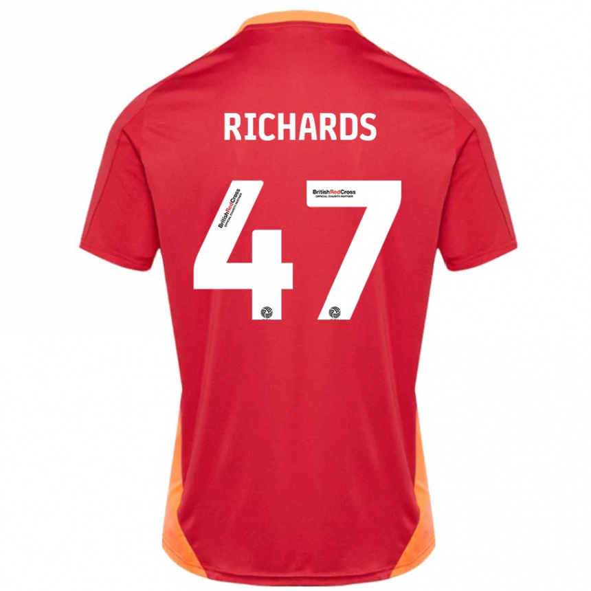 Kids Football Jake Richards #47 Blue Off White Away Jersey 2024/25 T-Shirt