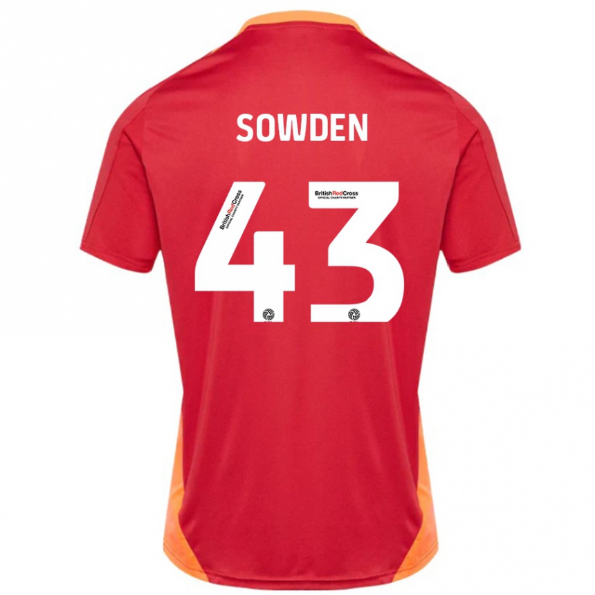 Kids Football Andrew Sowden #43 Blue Off White Away Jersey 2024/25 T-Shirt