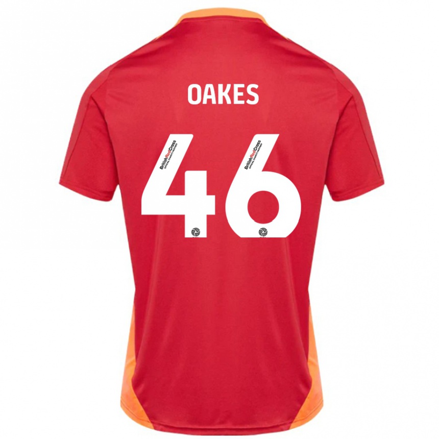 Kids Football Liam Oakes #46 Blue Off White Away Jersey 2024/25 T-Shirt