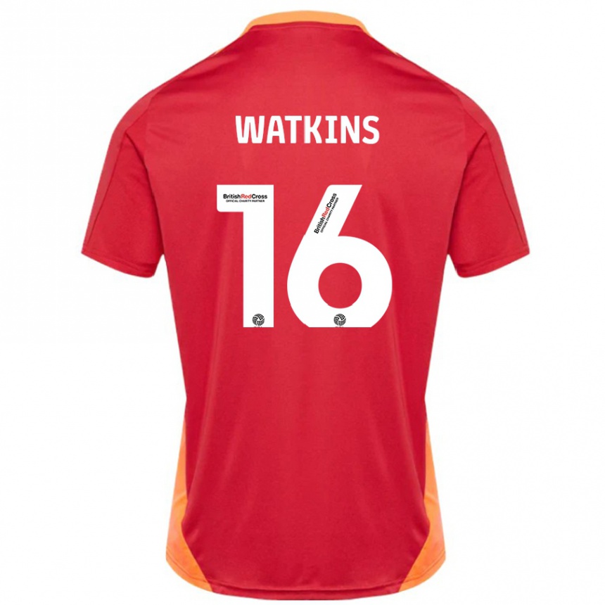 Kids Football Zoe Watkins #16 Blue Off White Away Jersey 2024/25 T-Shirt