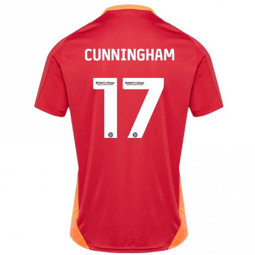 Kids Football Zoe Cunningham #17 Blue Off White Away Jersey 2024/25 T-Shirt