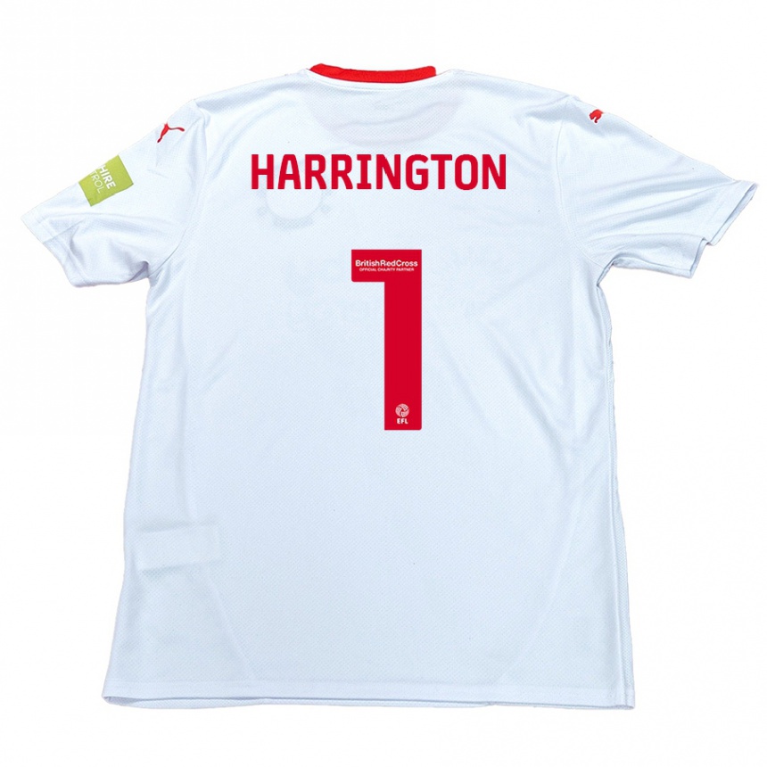 Kids Football David Harrington #1 White Away Jersey 2024/25 T-Shirt