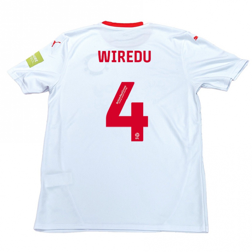 Kids Football Brendan Wiredu #4 White Away Jersey 2024/25 T-Shirt