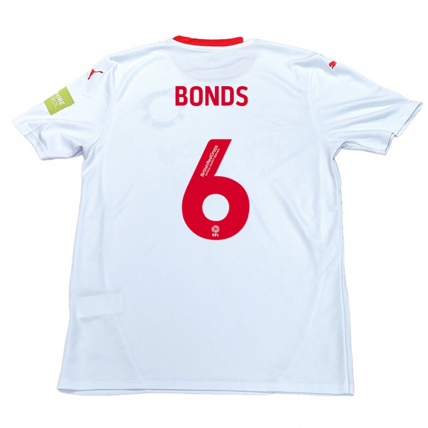 Kids Football Elliot Bonds #6 White Away Jersey 2024/25 T-Shirt