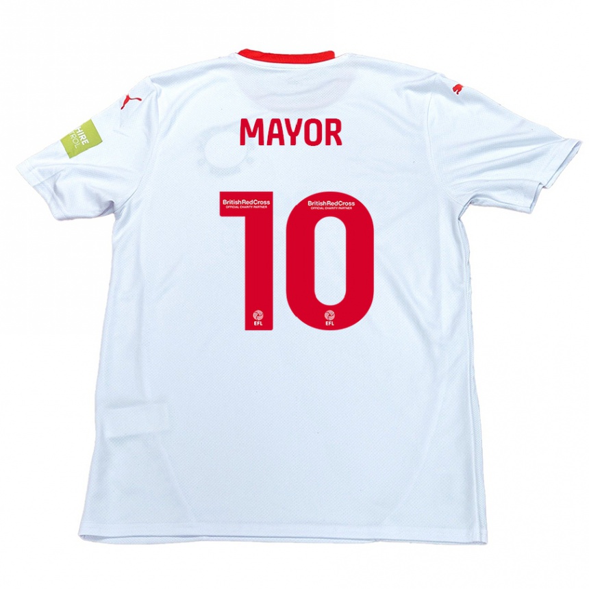 Kids Football Danny Mayor #10 White Away Jersey 2024/25 T-Shirt