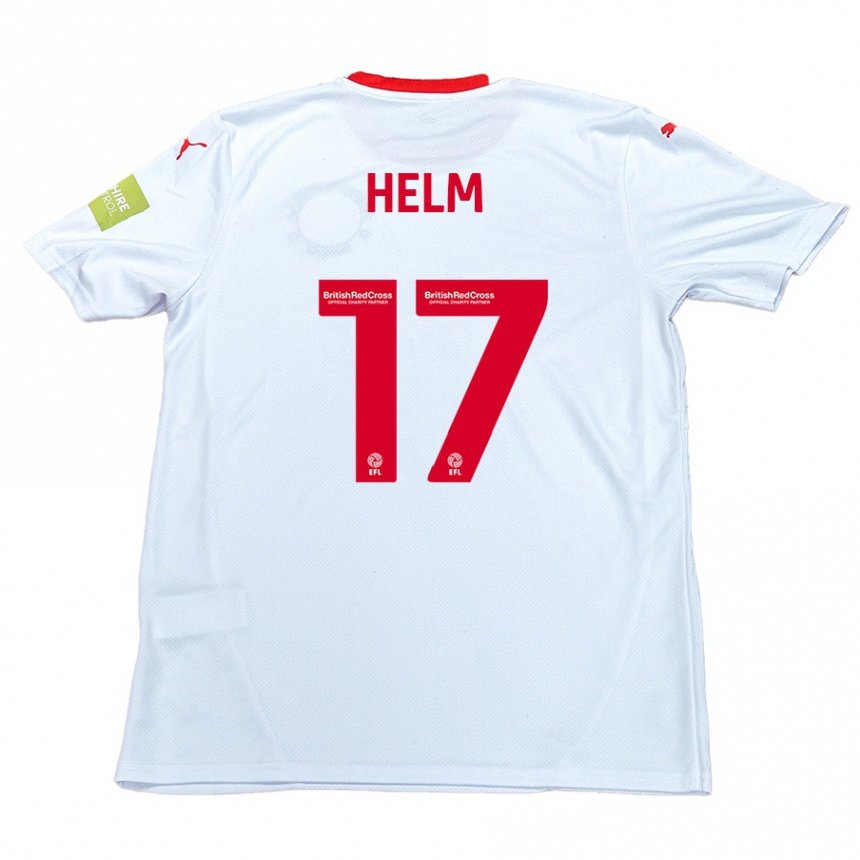 Kids Football Mark Helm #17 White Away Jersey 2024/25 T-Shirt