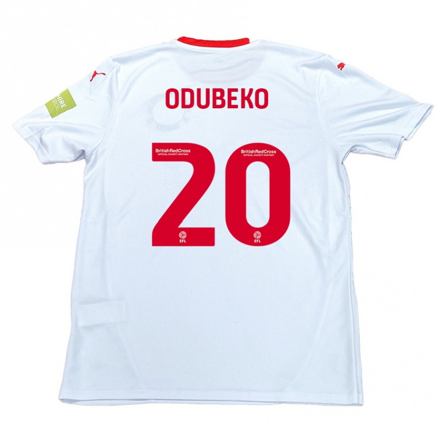 Kids Football Mipo Odubeko #20 White Away Jersey 2024/25 T-Shirt